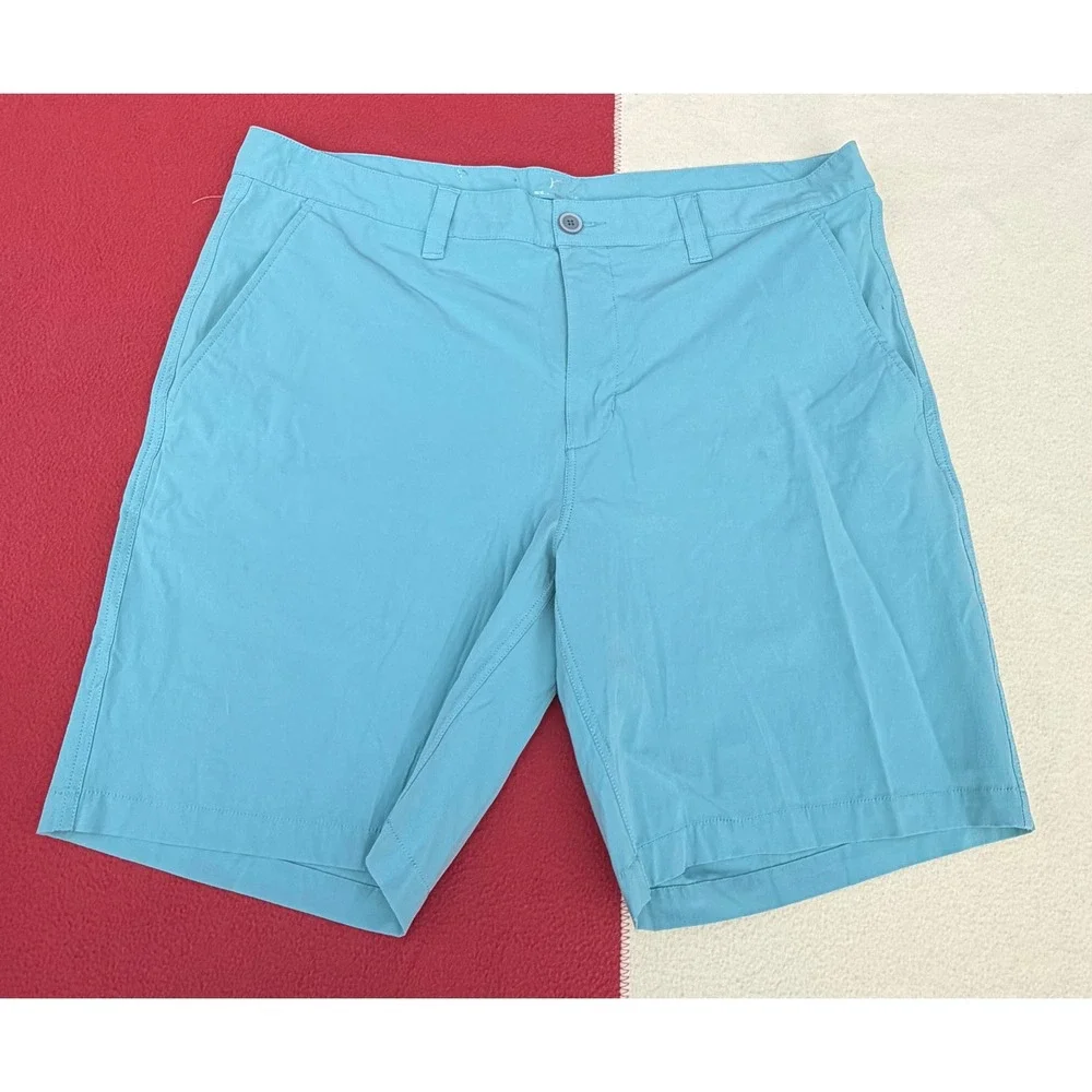 Southern Tide Mens Performance Shorts Light Blue W38 Cotton Blend Stretch Golf
